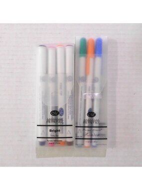 Creative Memories 2 Pen Sets 4 Bright and 3 Rainbow Colors Journaling Scrapbook